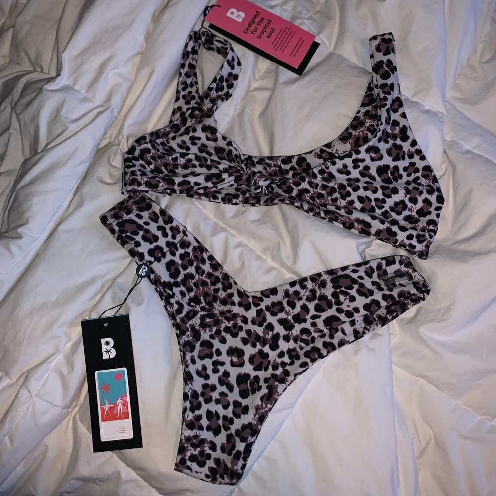 NWT BlackBough Snow Leopard Bikini